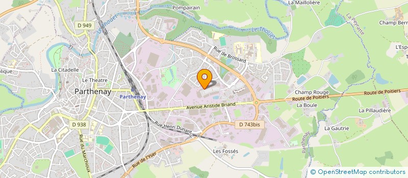 localisation de l'entreprise 2P CUISINES à PARTHENAY