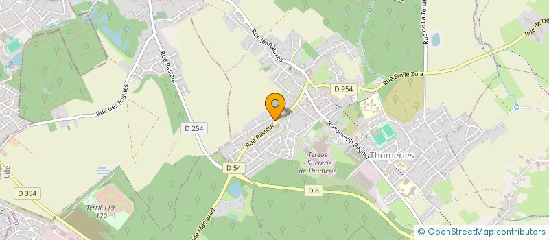 localisation de l'entreprise 2P DISTRIB  THUMERIES