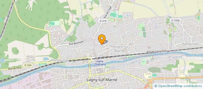 localisation de l'entreprise 2P FOURNITURES à THORIGNY-SUR-MARNE