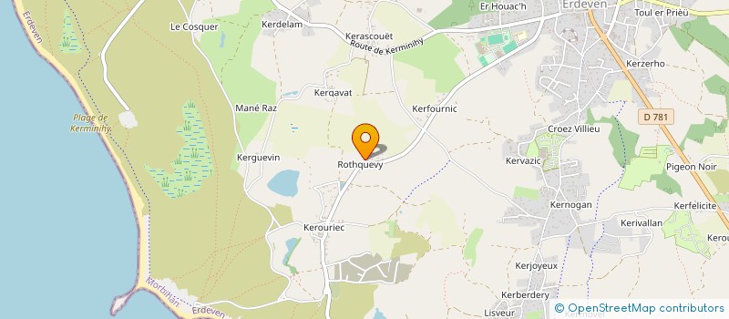 localisation de l'entreprise 2P1J  ERDEVEN