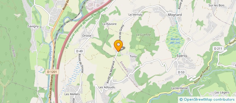 localisation de l'entreprise 2P2L IMMO  ENTRELACS