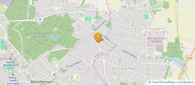 localisation de l'entreprise 2P81 à MONTFERMEIL