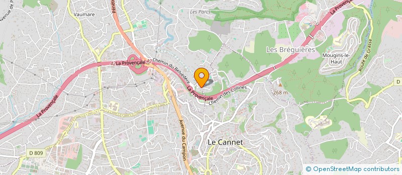 localisation de l'entreprise 2PJ  MOUGINS