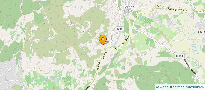 localisation de l'entreprise 2R  GORDES