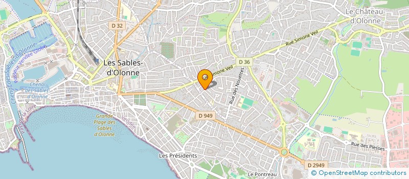 localisation de l'entreprise 2R ATLANTIQUE  LES SABLES-D'OLONNE