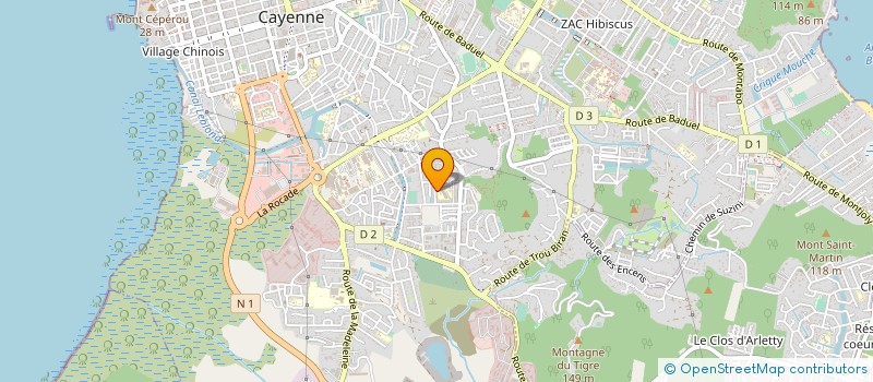localisation de l'entreprise 2R DISTRIBUTION à CAYENNE