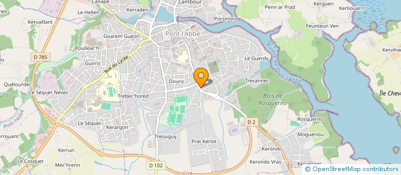 localisation de l'entreprise 2R ELECTRICITE à PONT-L'ABBE