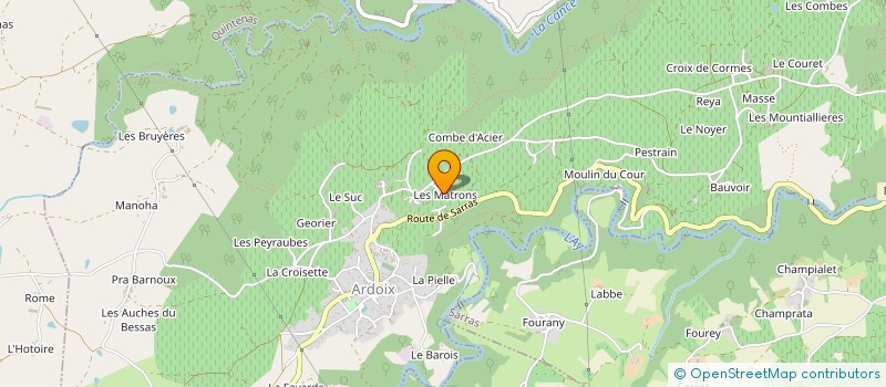 localisation de l'entreprise 2R PLACIMMO  ARDOIX