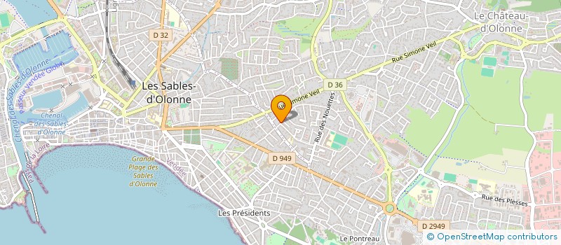 localisation de l'entreprise 2R VENDEE IMMOBILIER à LES SABLES-D'OLONNE