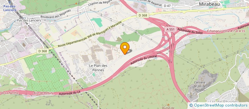 localisation de l'entreprise 2RC PACA  LES PENNES-MIRABEAU