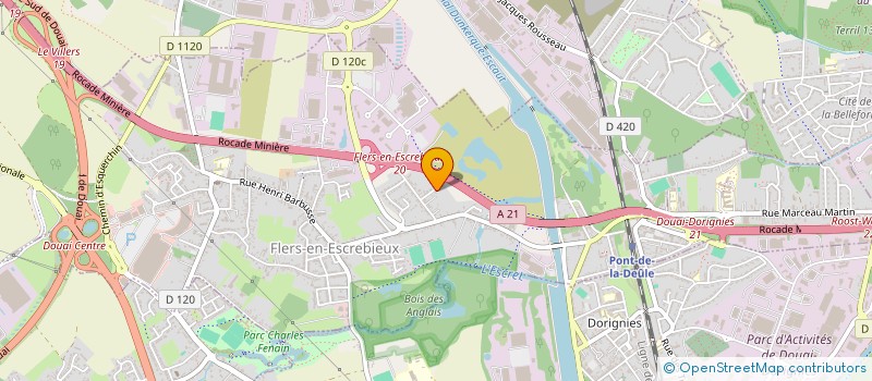 localisation de l'entreprise 2S  FLERS-EN-ESCREBIEUX