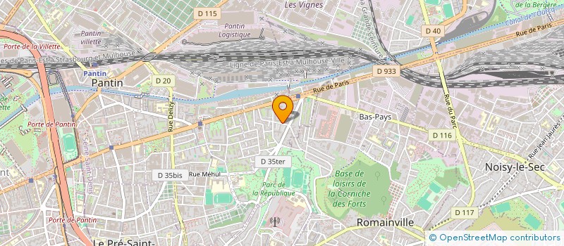 localisation de l'entreprise 2S IMO  PANTIN
