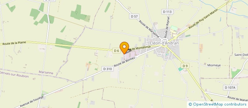 localisation de l'entreprise 2S PATRIMOINE  CLEON-D'ANDRAN