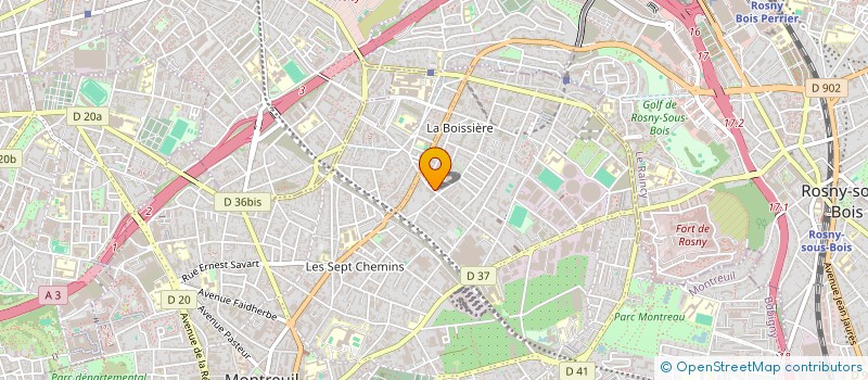 localisation de l'entreprise 2S-SERVICES à MONTREUIL