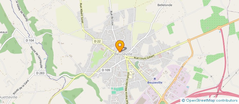 localisation de l'entreprise 2SBH  BEUZEVILLE