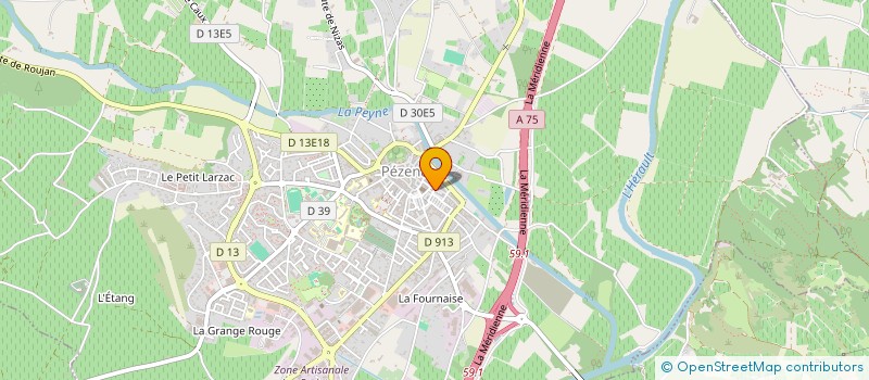 localisation de l'entreprise 2T  PEZENAS