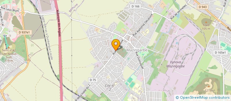 localisation de l'entreprise 2TLV  MAZINGARBE