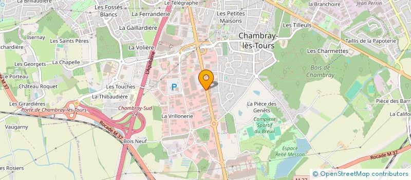 localisation de l'entreprise 2V à CHAMBRAY-LES-TOURS