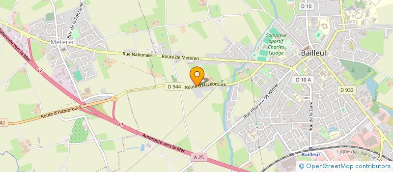 localisation de l'entreprise 2V à BAILLEUL
