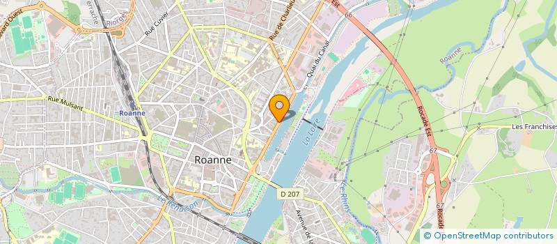 localisation de l'entreprise 2V  ROANNE