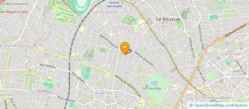 localisation de l'entreprise 2V CONSEILS  BORDEAUX