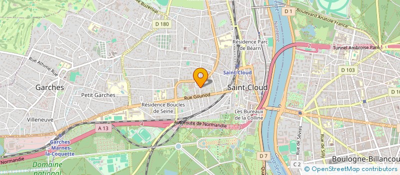 localisation de l'entreprise 2W1 à SAINT-CLOUD