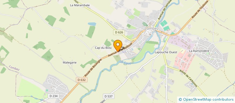 localisation de l'entreprise 2WB  LOMBEZ