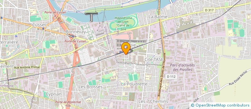 localisation de l'entreprise 2X-STUDIO  VAULX-EN-VELIN