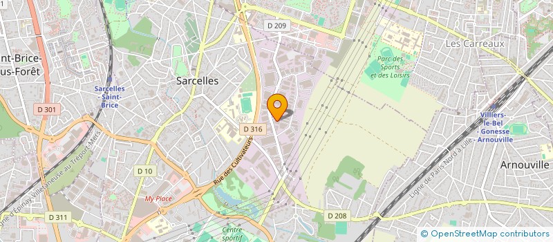 localisation de l'entreprise 2Y1H  SARCELLES