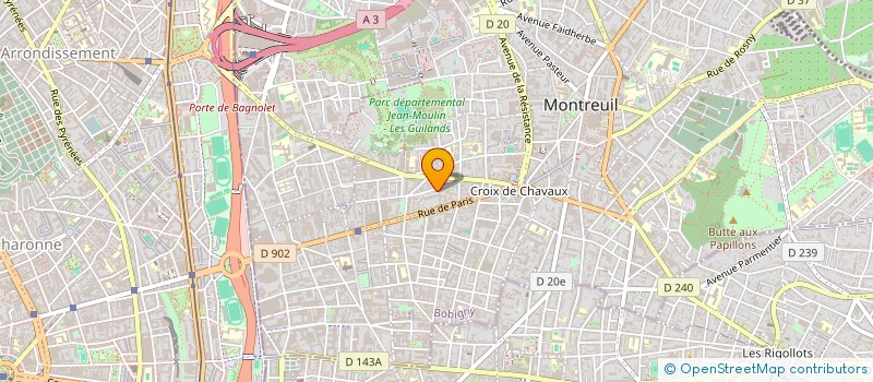 localisation de l'entreprise 2ZAA à MONTREUIL