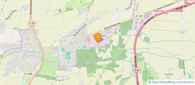 localisation de l'entreprise 3 B  SAINT-SYMPHORIEN-D'OZON