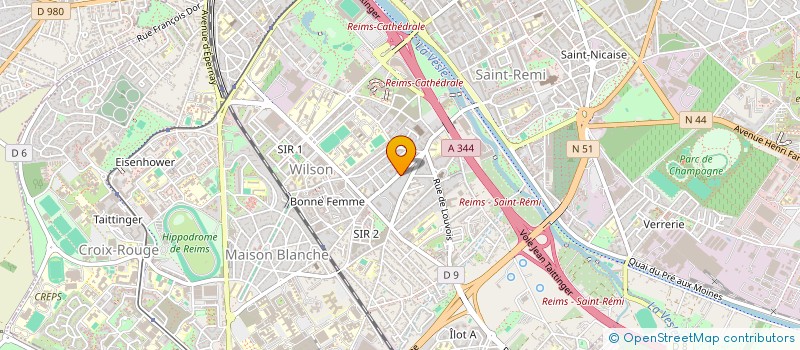 localisation de l'entreprise 3 B  REIMS