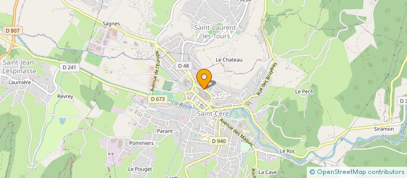 localisation de l'entreprise 3 B F  SAINT-CERE