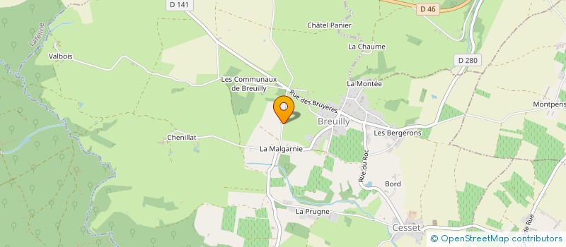 localisation de l'entreprise 3 B PRODUCTIONS  CESSET