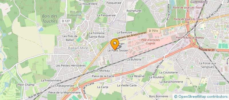 localisation de l'entreprise 3 C à JOUE-LES-TOURS
