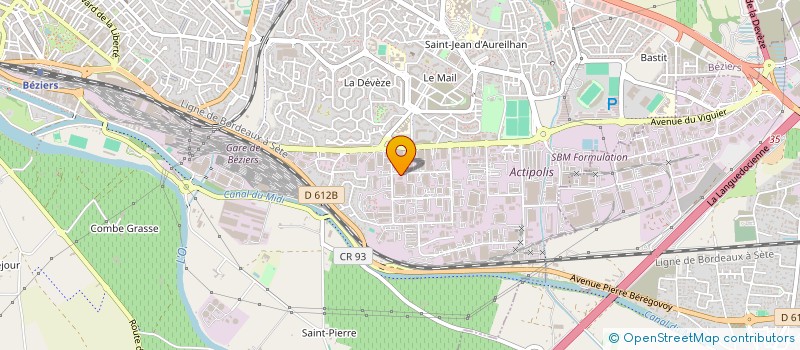 localisation de l'entreprise 3 CROUZETTE  BEZIERS