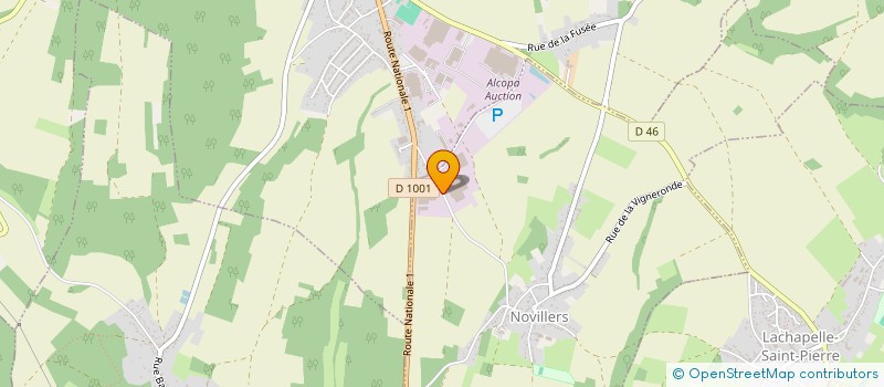 localisation de l'entreprise 3 D  NOVILLERS