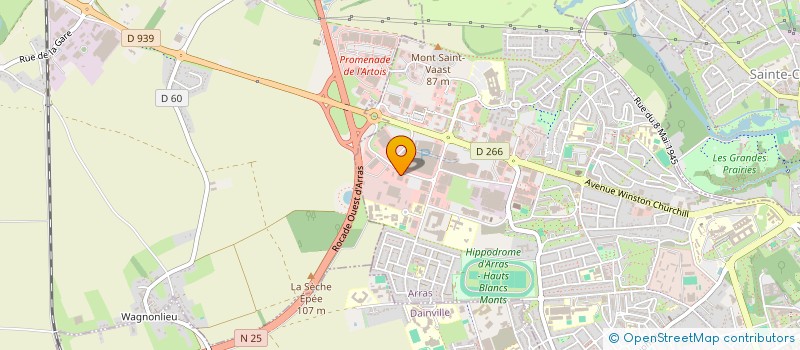 localisation de l'entreprise 3 D DESIGN à ARRAS