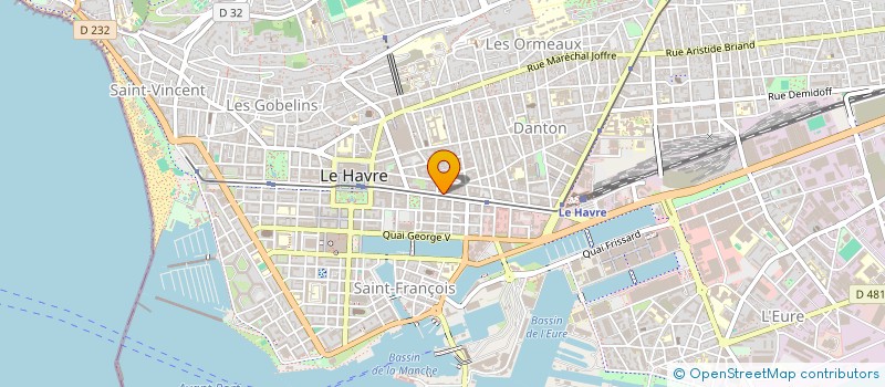 localisation de l'entreprise 3 D EVENTS à LE HAVRE