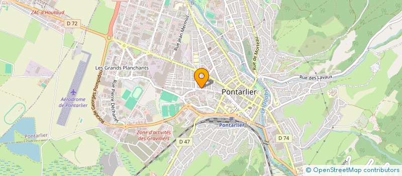 localisation de l'entreprise 3 D SPORTS  PONTARLIER