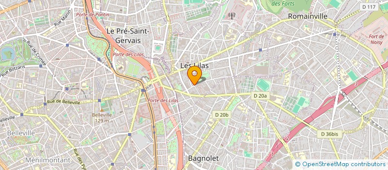 localisation de l'entreprise 3 DES  LES LILAS