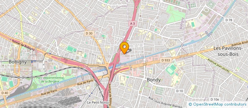 localisation de l'entreprise 3 E B I  BONDY