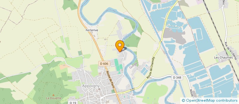 localisation de l'entreprise 3.F.L.  APPOIGNY