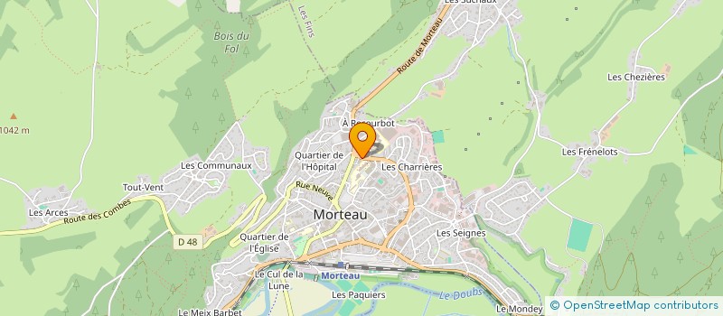 localisation de l'entreprise 3 G BESANCON à MORTEAU