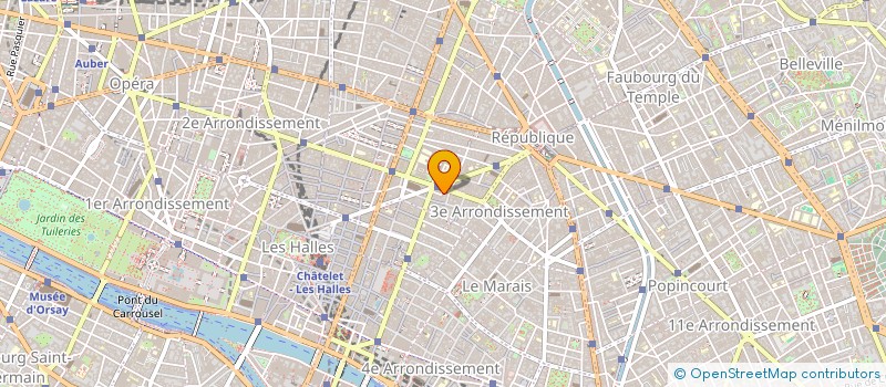 localisation de l'entreprise 3 H  PARIS