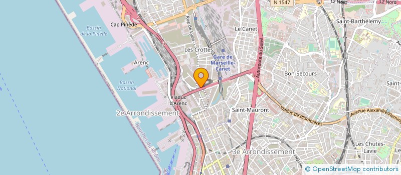 localisation de l'entreprise 3 H BUREAUTIQUE à MARSEILLE