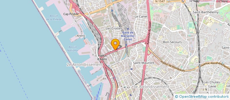 localisation de l'entreprise 3 H C PROVENCE COTE D AZUR à MARSEILLE