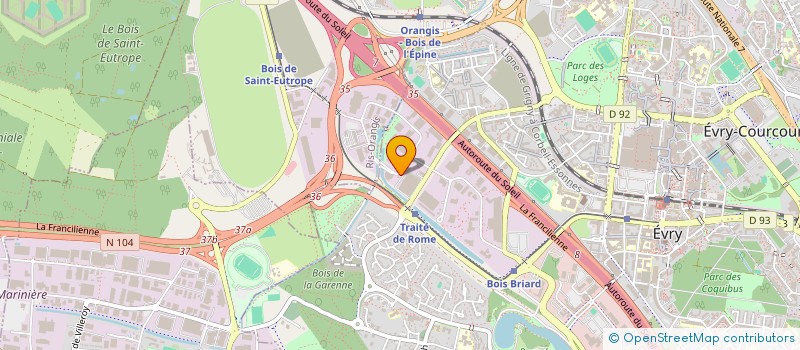 localisation de l'entreprise 3 H FONCIER à EVRY-COURCOURONNES