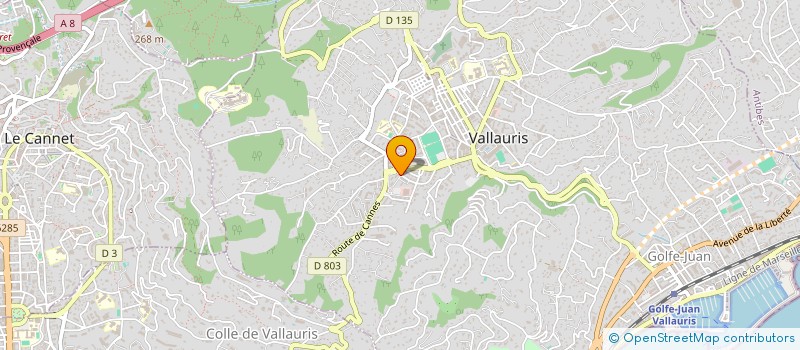 localisation de l'entreprise 3.INVEST à VALLAURIS