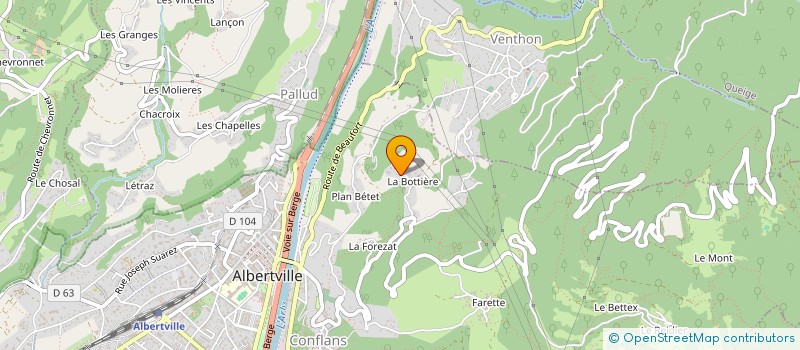 localisation de l'entreprise 3'L  ALBERTVILLE